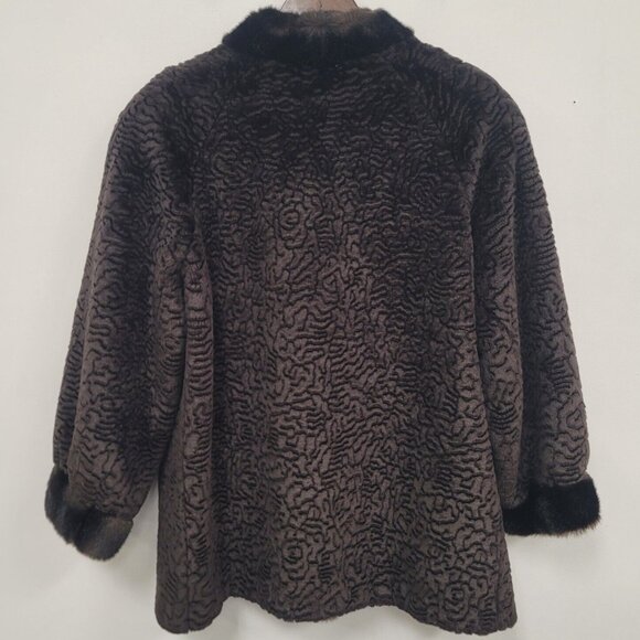 VTG Sportowne Womens Afghan Penny Lane Fur Coat Size 8 Mob Wife Indie Sleaze - Picture 2 of 14